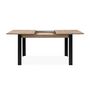 Voir la diapositive 3 : CONCEPT USINE Table extensible 4 à 6 personnes chêne et noir 150x80x75 TOLOSA