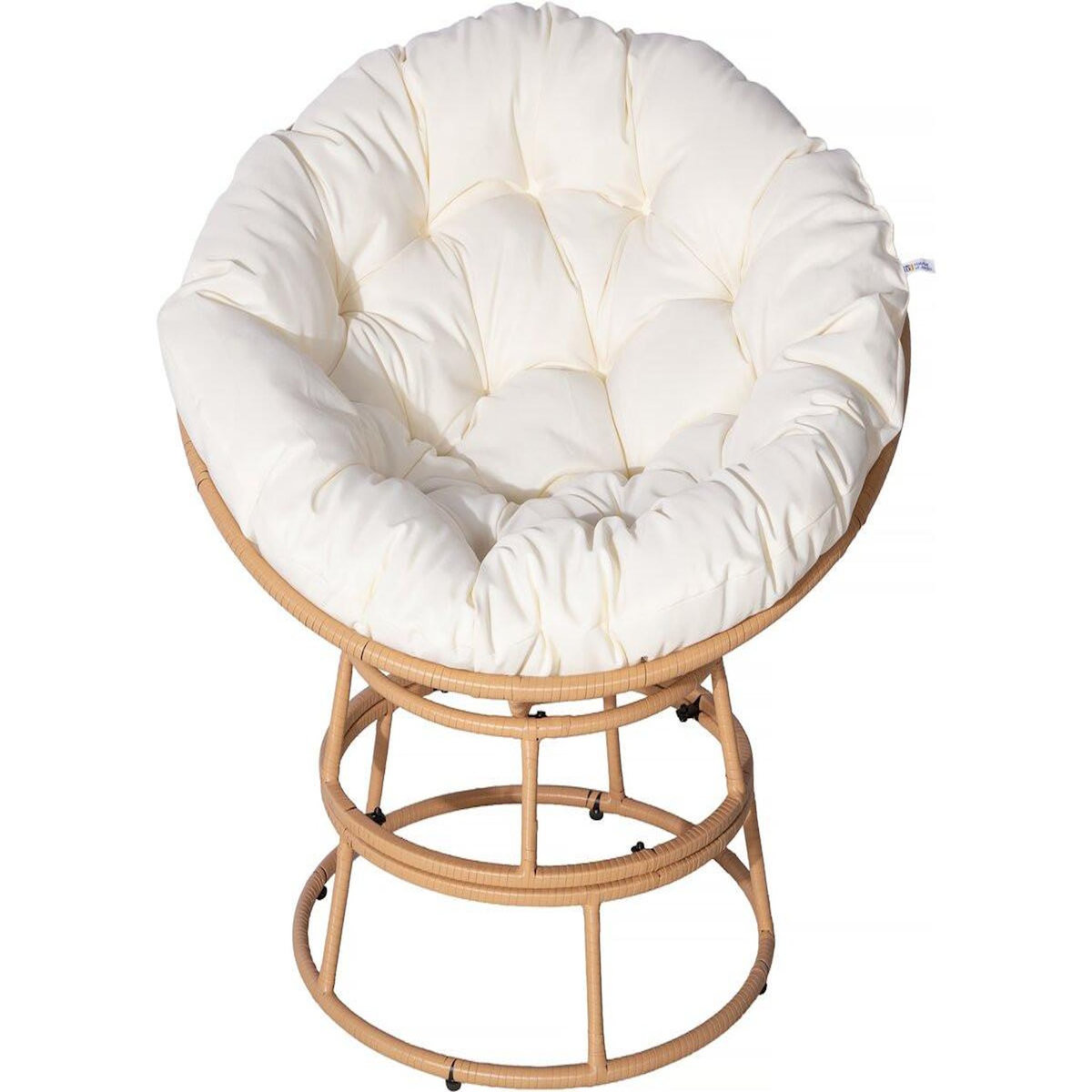 Habitat et Jardin Fauteuil papasan intérieur/extérieur style loveuse  Bali  - Ø91cm - Beige