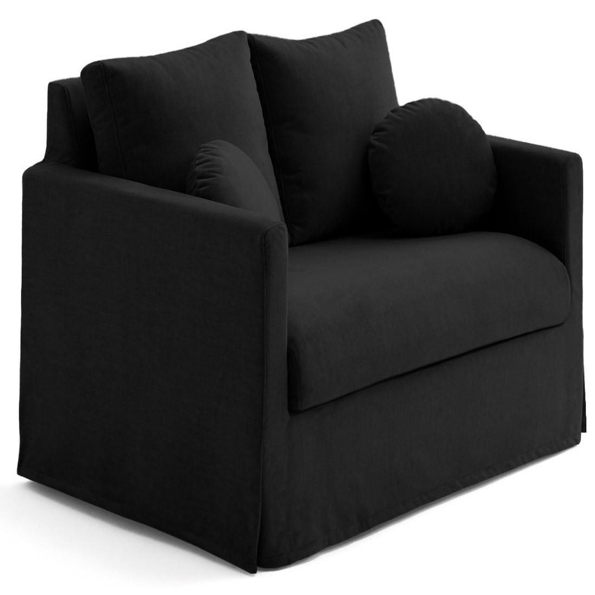 Voir la diapositive 3 : LISA DESIGN Serena - canapé droit déhoussable 2 places en velours