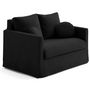 Voir la diapositive 3 : LISA DESIGN Serena - canapé droit déhoussable 2 places en velours