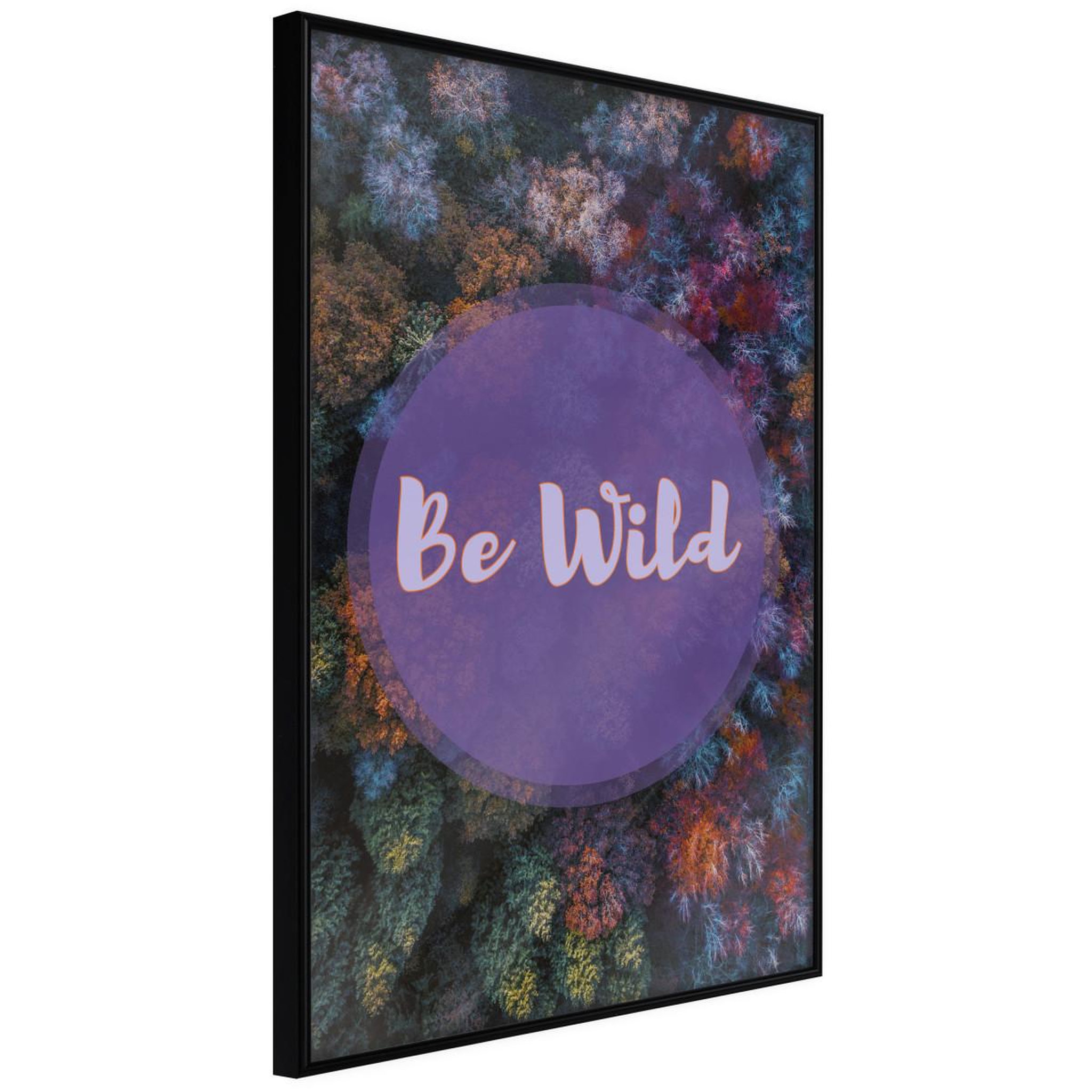 Paris Prix Affiche murale encadrée  find wildness in yourself. Coloris disponibles : Noir, Jaune