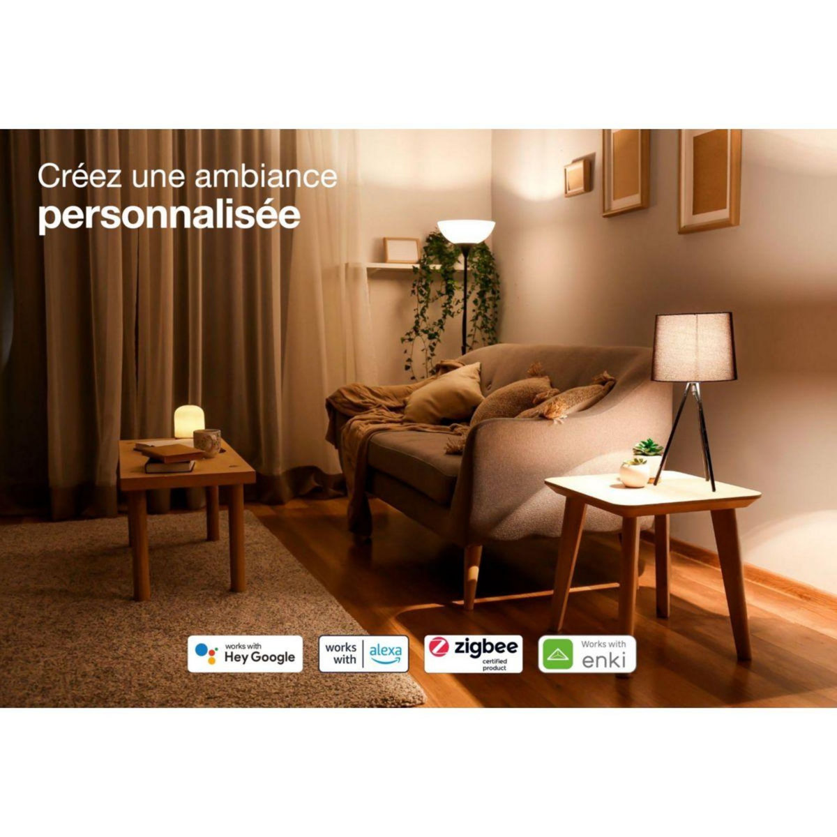 ESSENTIEL B Ampoule LED connectée Nuances de Blanc Classique E27