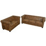 Voir la diapositive 1 : VIDAXL Ensemble de canape Chesterfield a 2 et 3 places marron