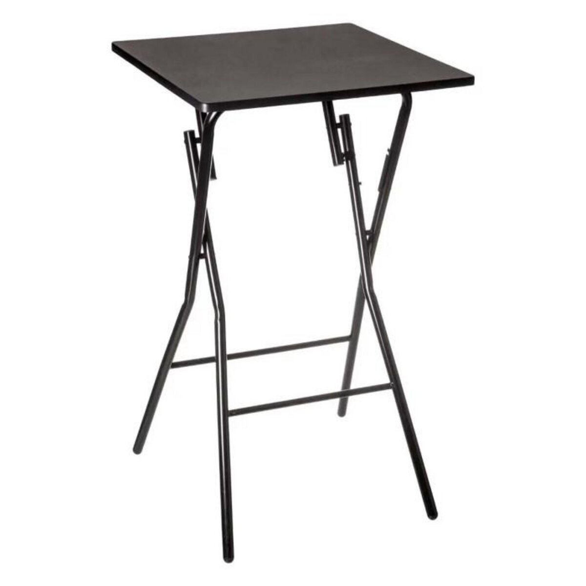 FIVE Table de Bar en Métal  Pliante  102cm Noir