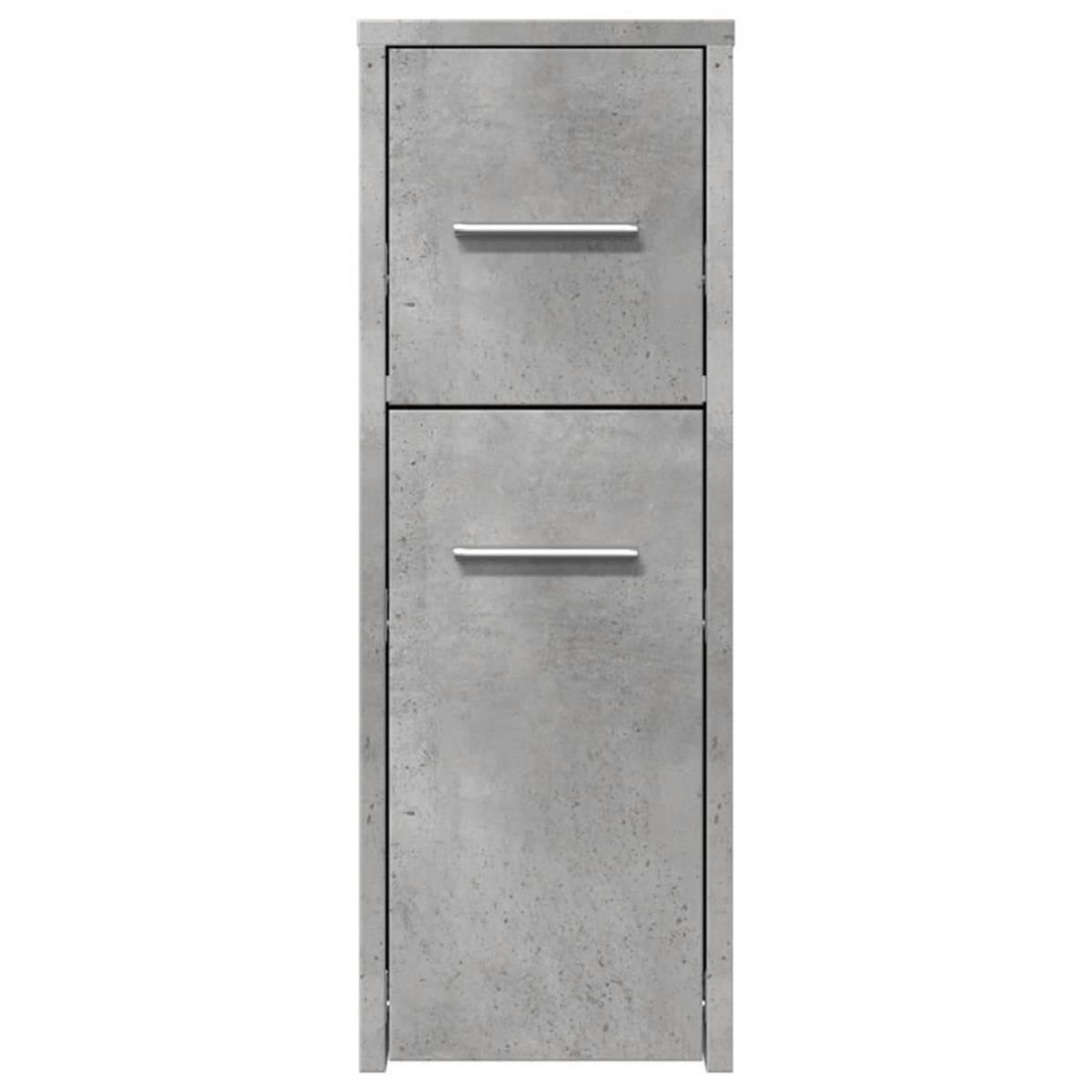 VIDAXL Armoire de salle de bain etroite avec roulettes gris beton