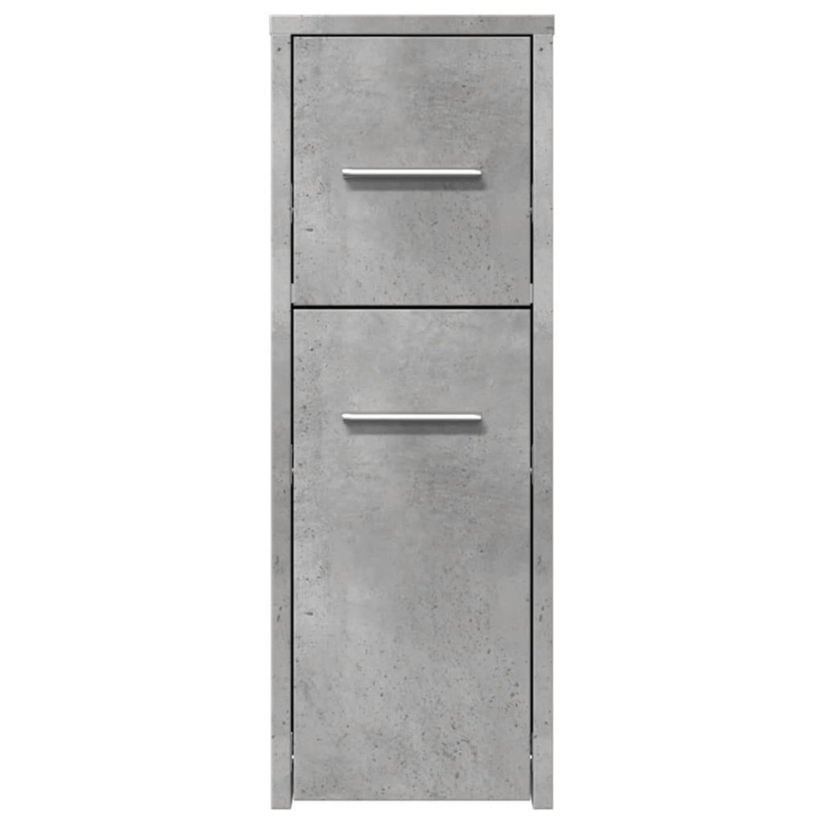 VIDAXL Armoire de salle de bain etroite avec roulettes gris beton