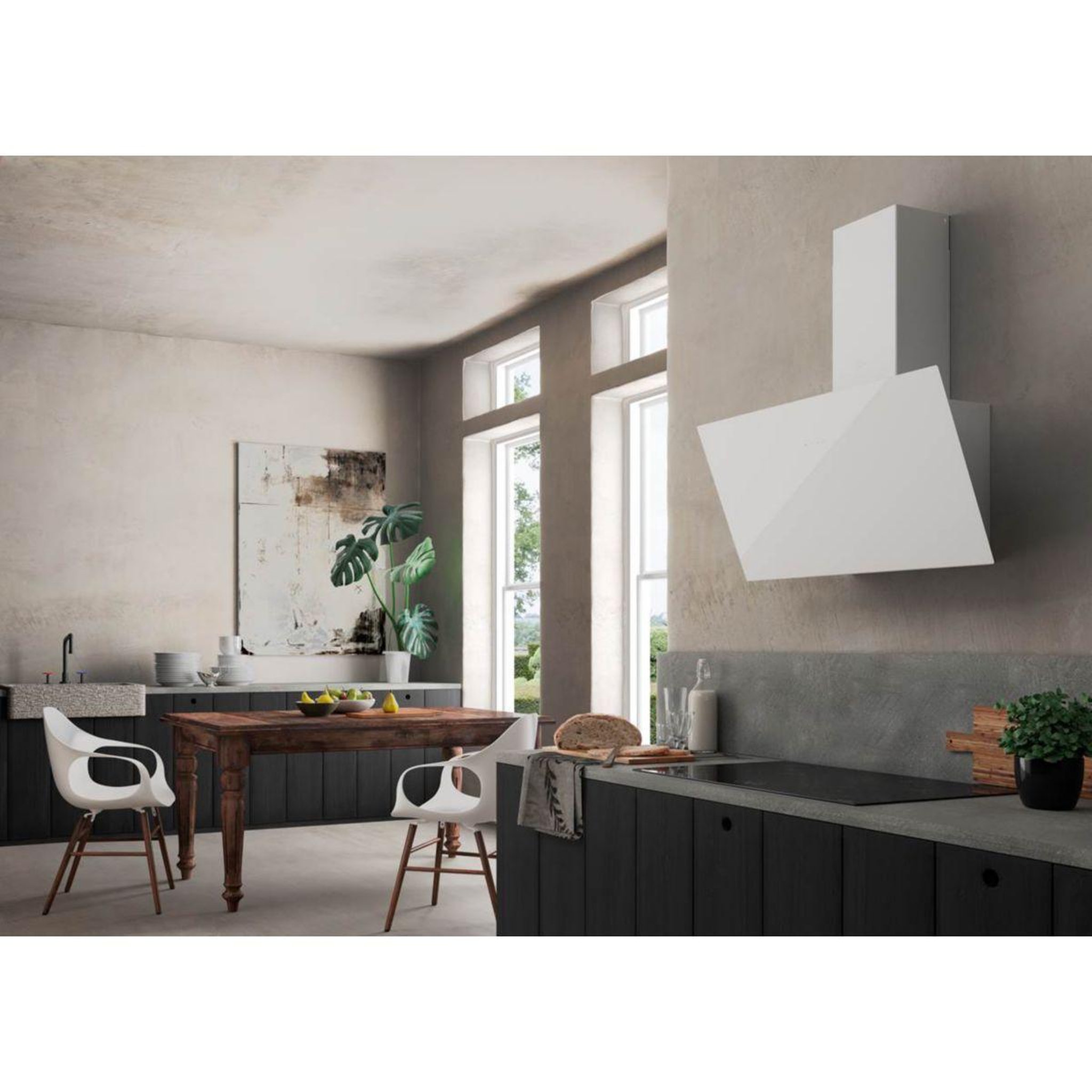 Voir la diapositive 2 : faber Hotte décorative murale inclinée tweet 550 noir