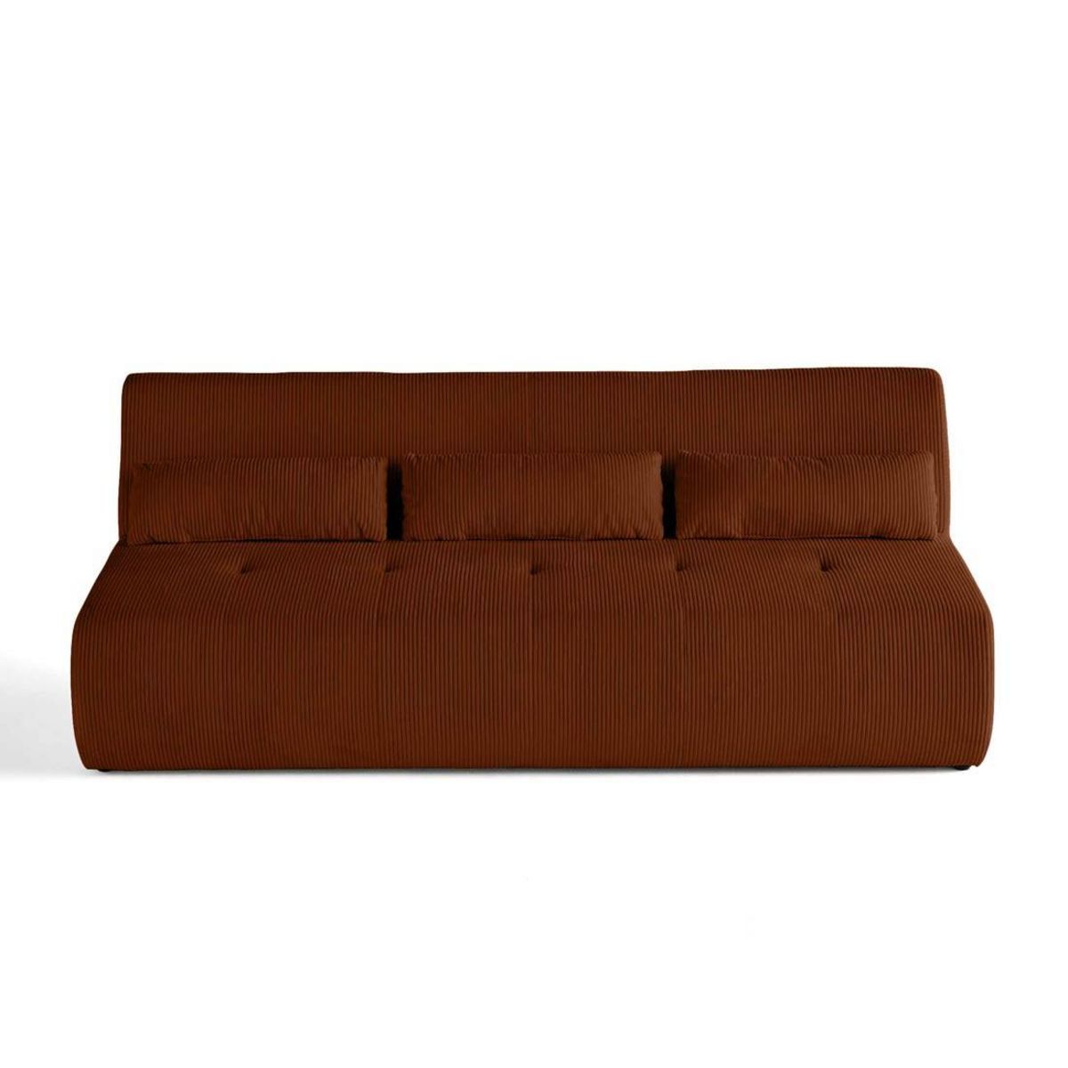 LISA DESIGN Onyx - canapé droit 3 places - en velours côtelé