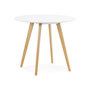 Voir la diapositive 1 : Paris Prix Table de Repas Scandinave  Pacio  90cm Blanc