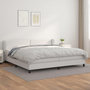 Voir la diapositive 2 : VIDAXL Sommier a lattes de lit avec matelas Blanc 200x200cm Similicuir