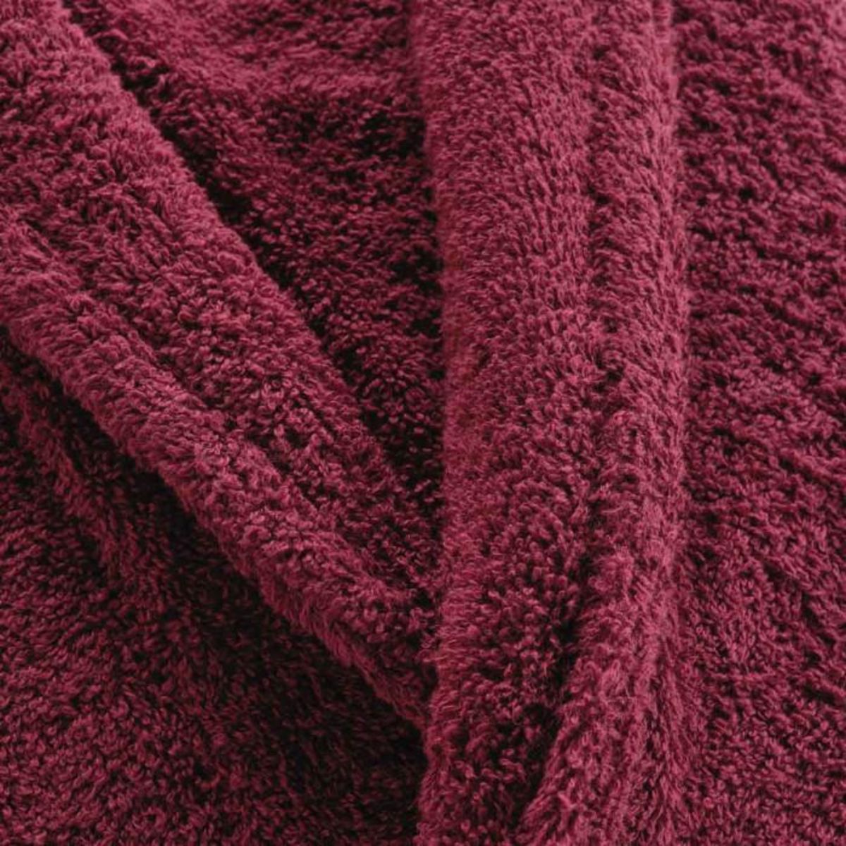 Paris Prix Peignoir Col Châle en Coton  Tendresse  Rubis