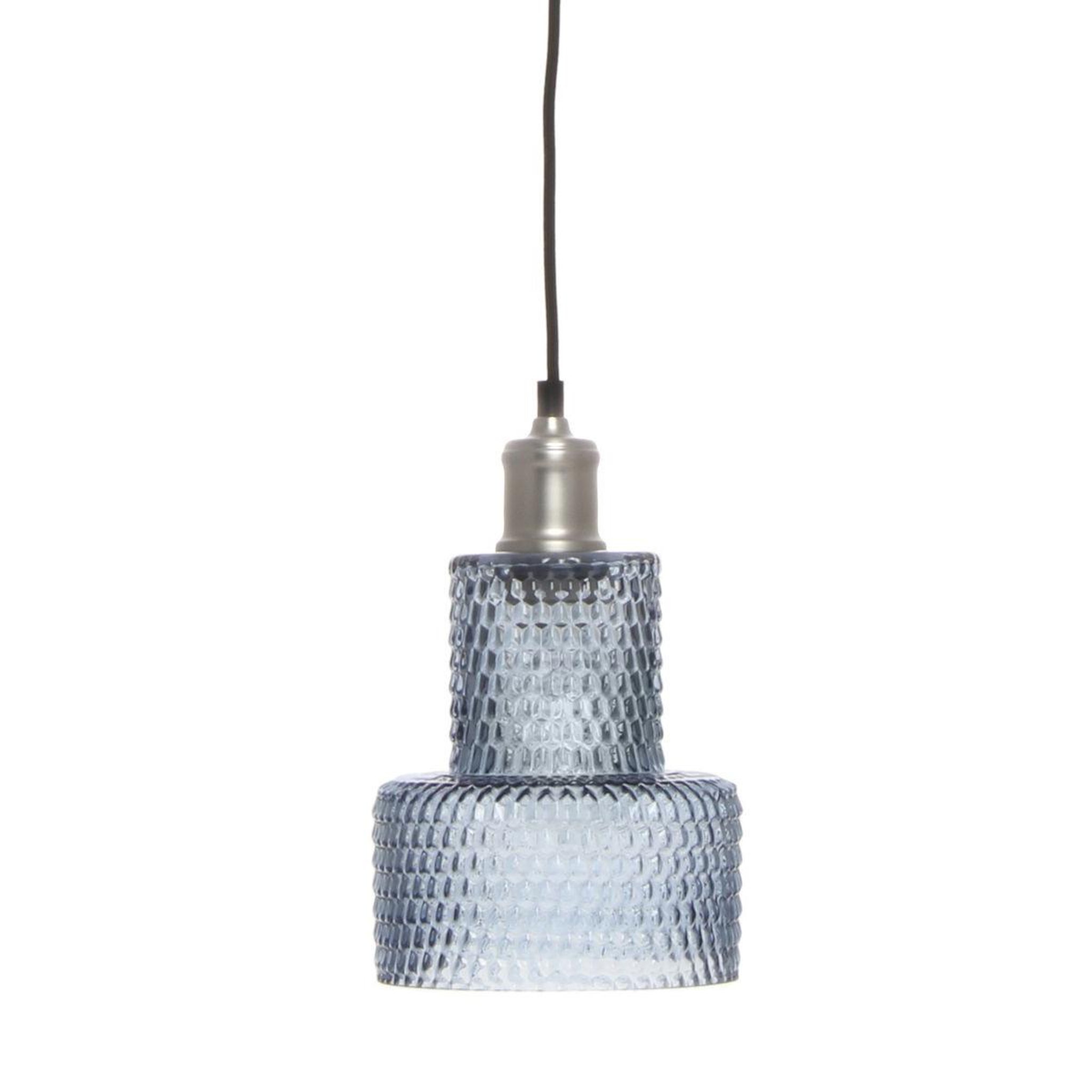 Paris Prix Lampe suspension en verre  mona  27cm bleu
