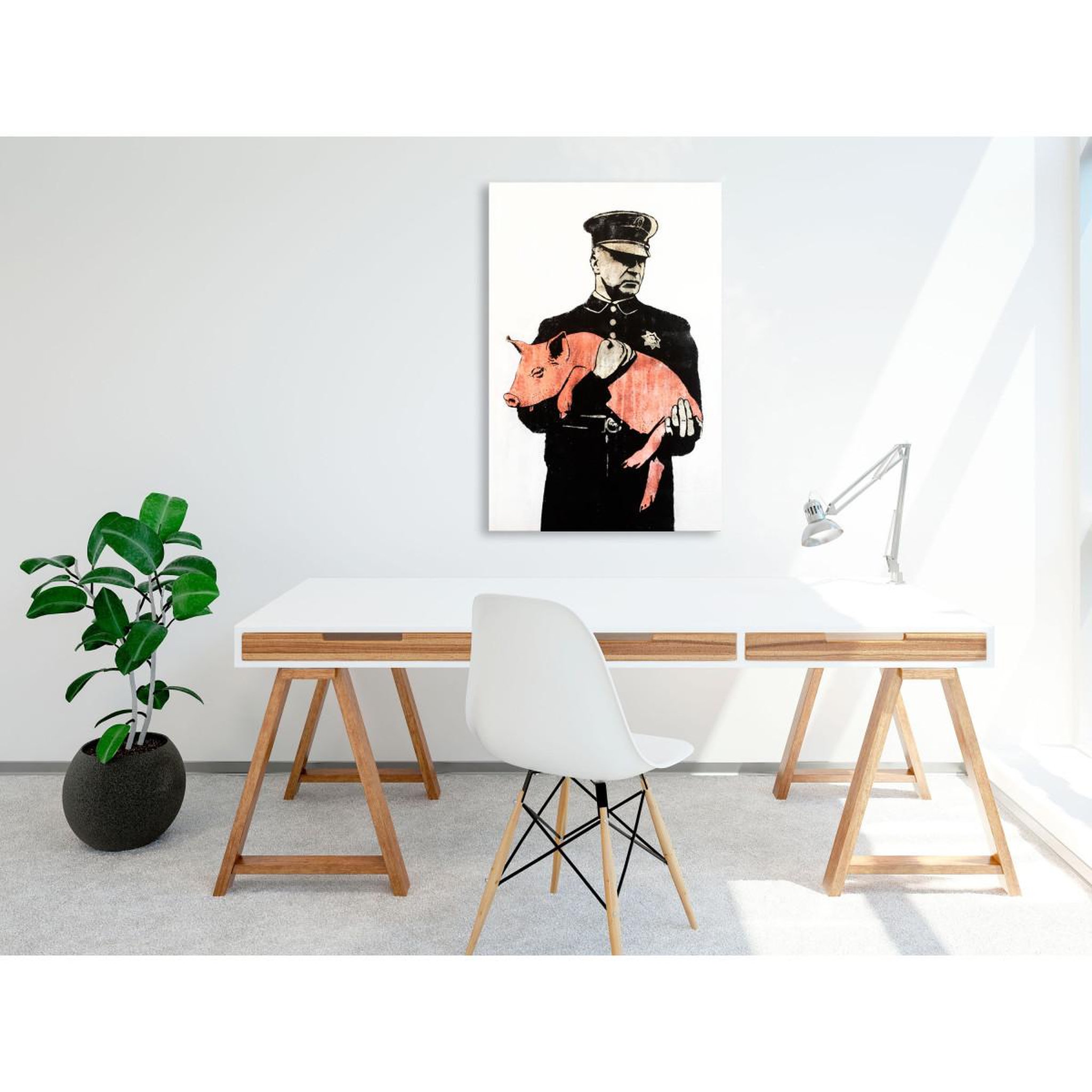Voir la diapositive 2 : Paris Prix Tableau Imprimé  Police Pig