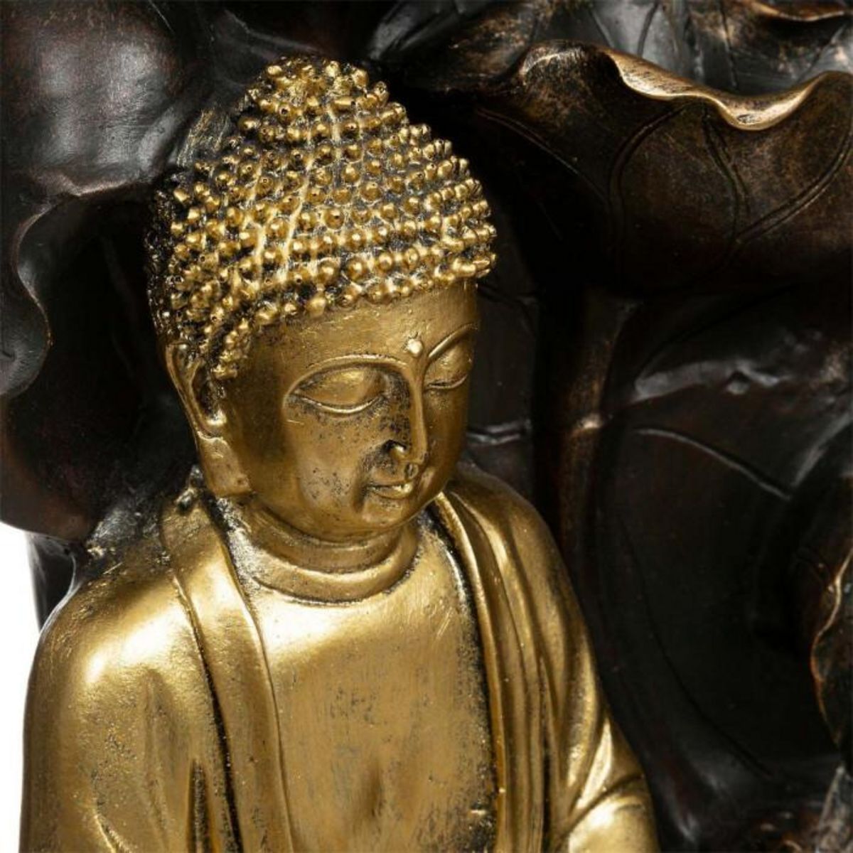 ATMOSPHERA Fontaine & Bouddha Déco  Kalyani  39cm Noir & Or