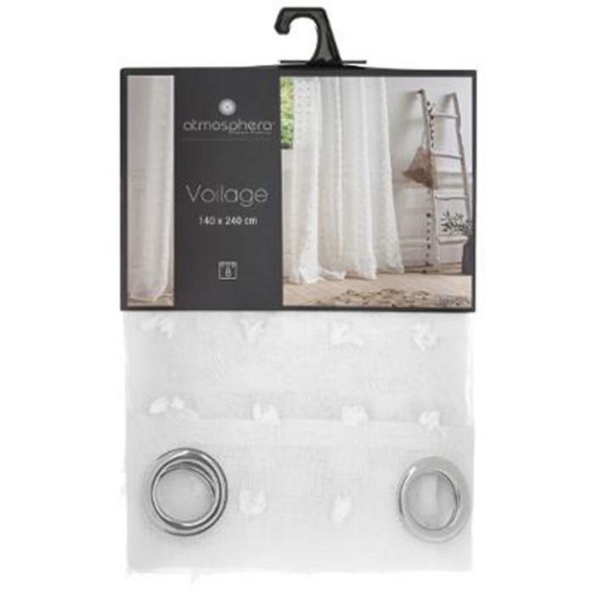 ATMOSPHERA Rideau Voilage  Lily  140x240cm Blanc