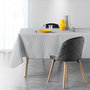Voir la diapositive 2 : Paris Prix Nappe Imprimée  Art Chic  150x240cm Gris & Blanc