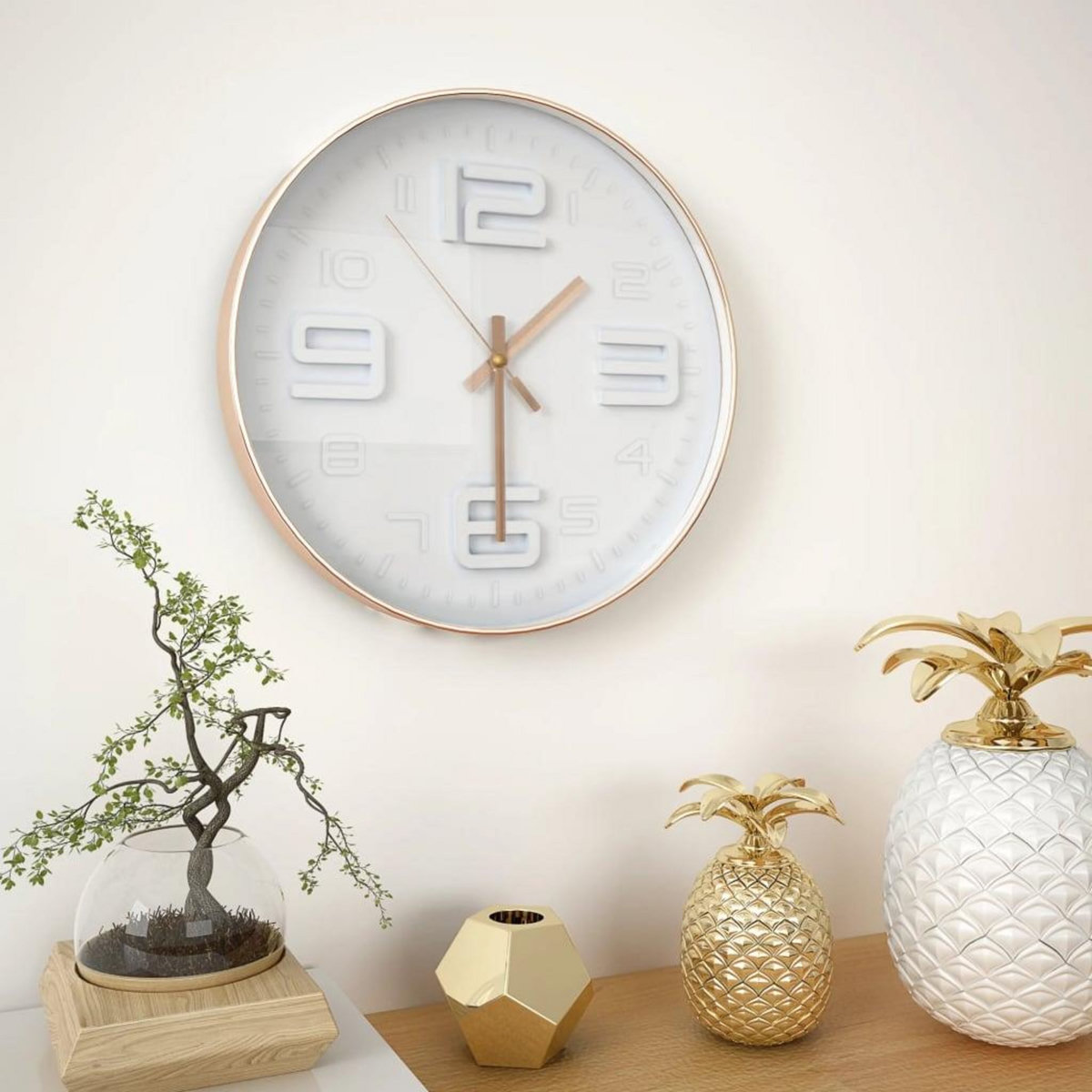 VIDAXL Horloge murale avec aspect de cuivre 30,5 cm