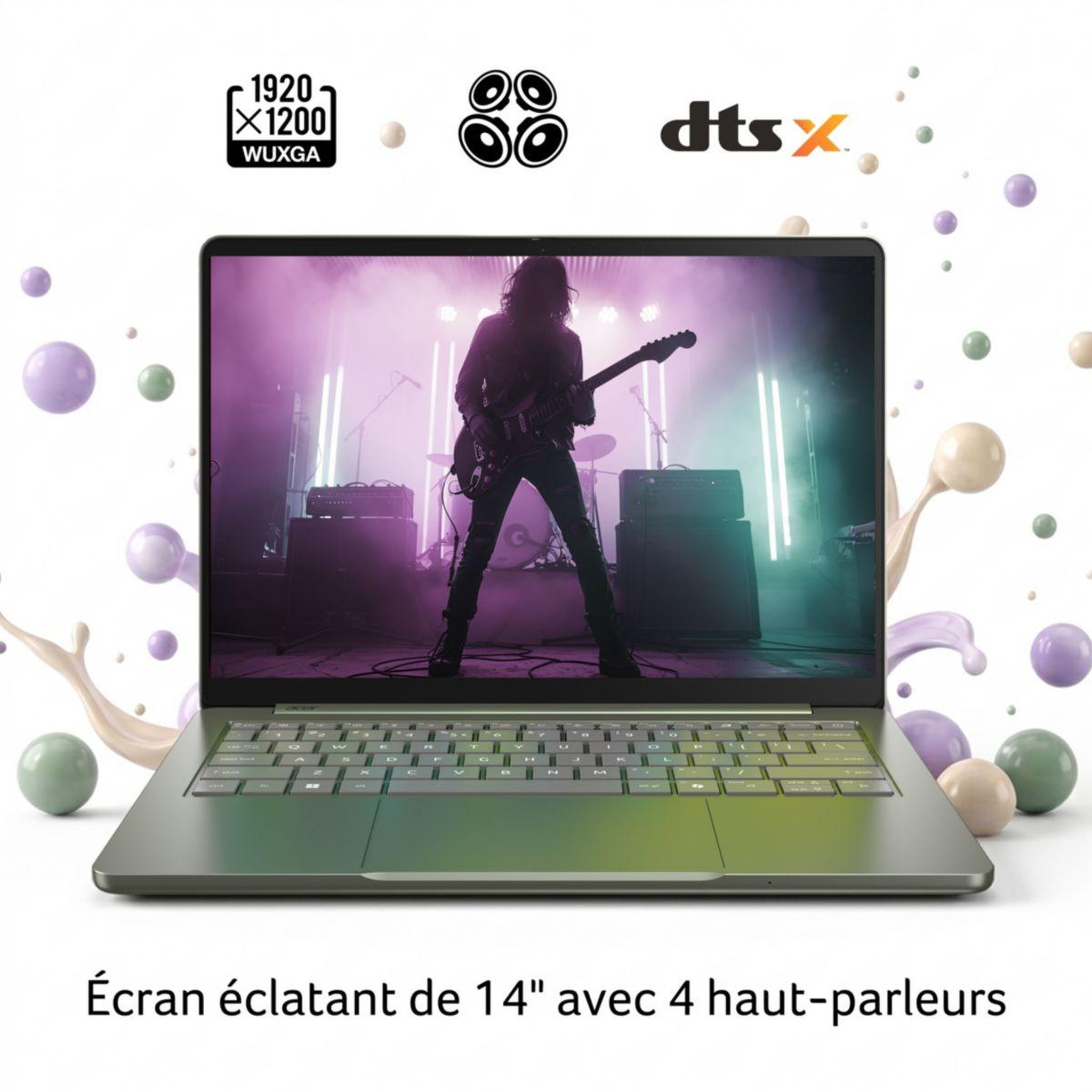 Voir la diapositive 5 : ACER Ordinateur portable Swift Air SFA14-I31-59JG 14  Intel Core 5 320 8 Go RAM DDR5 SSD 512 Go