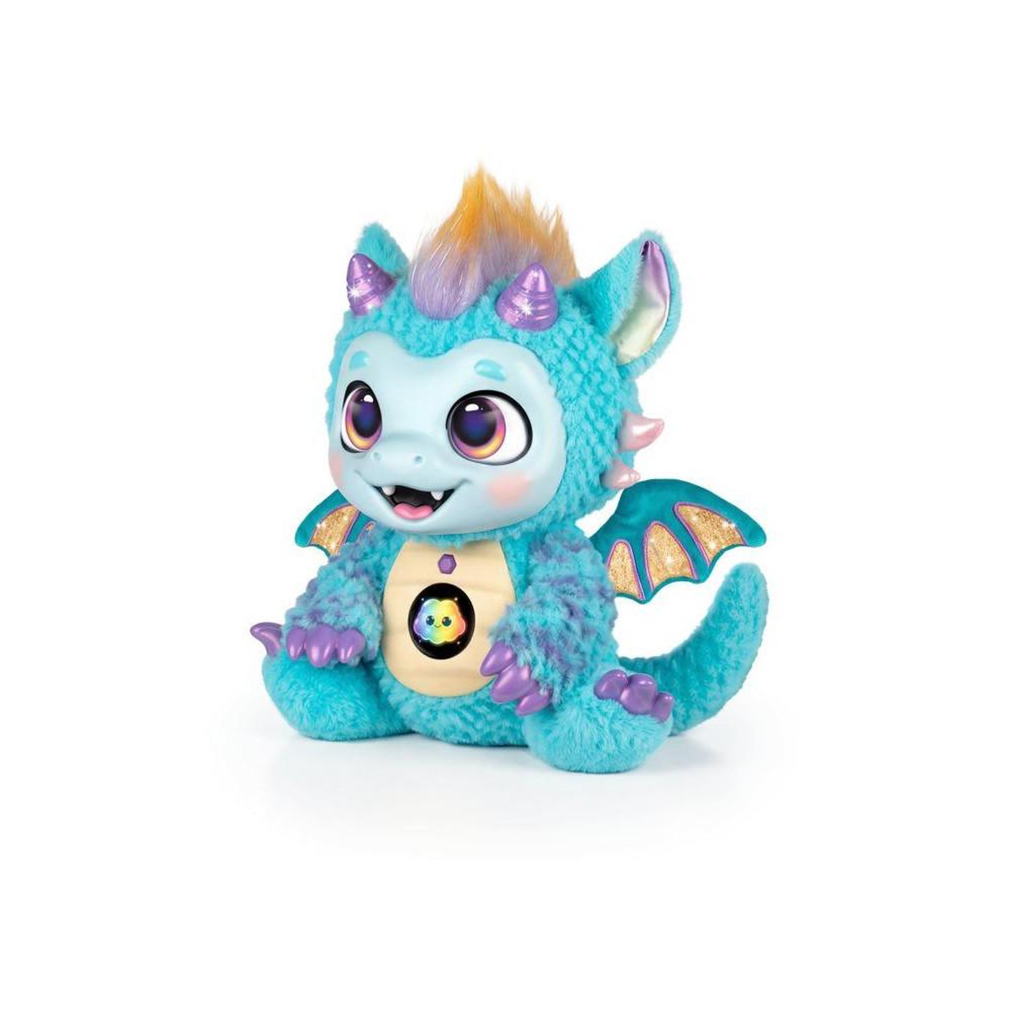 Voir la diapositive 4 : LITTLE LIVE PETS Dragon peluche interactif skye à sons et lumières multicolores, zones lumineuses qui changent de couleur et répondent aux câlins