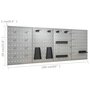 VIDAXL Etabli avec 4 panneaux muraux et 2 armoires
