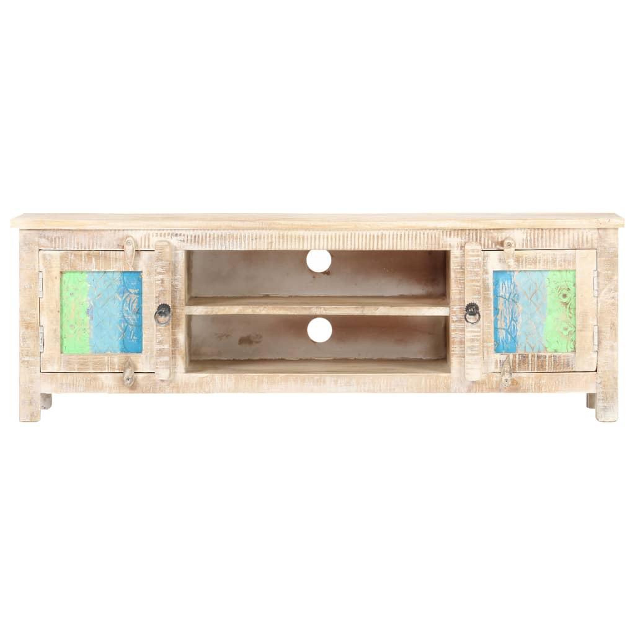 Voir la diapositive 3 : VIDAXL Meuble TV 120x30x40 cm Bois d'acacia brut