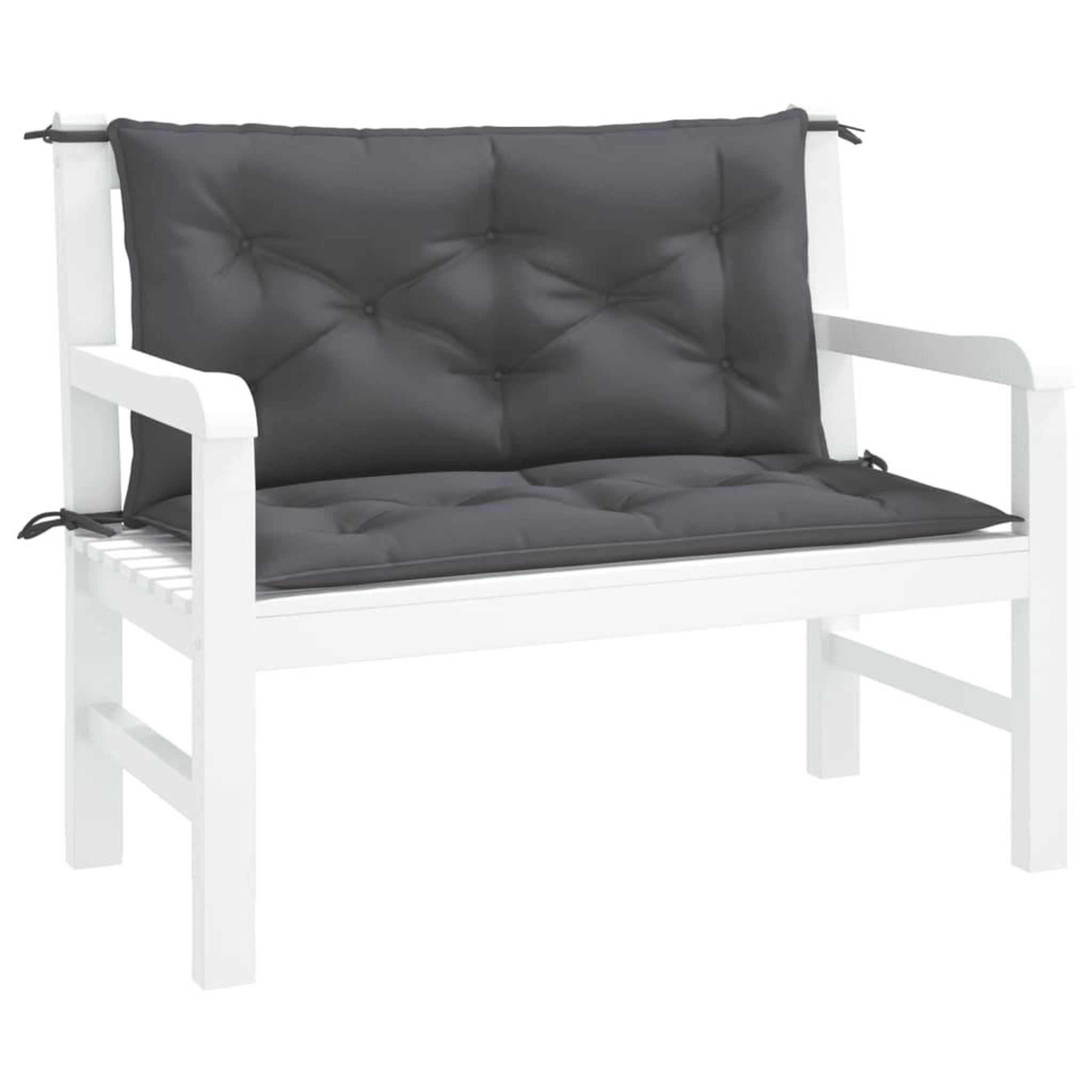 Voir la diapositive 3 : VIDAXL Coussins de banc de jardin lot de 2 anthracite tissu Oxford