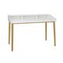 Voir la diapositive 3 : Paris Prix Bureau Design 3 Tiroirs  Lindenhof  120cm Blanc & Chêne
