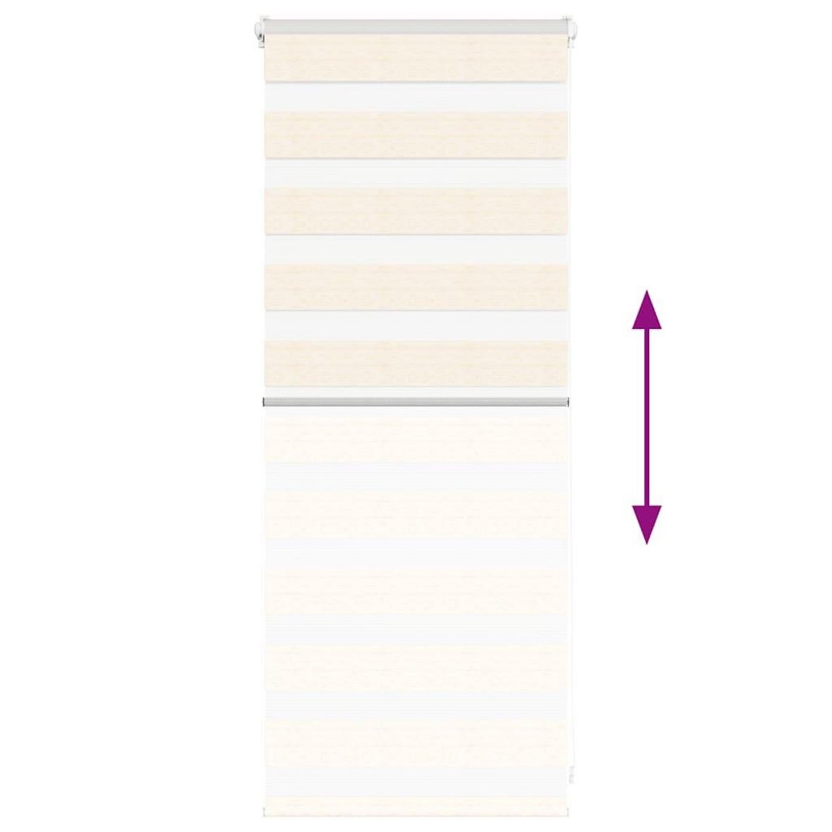 VIDAXL Store zebre beige marbre largeur du tissu 55,9 cm polyester