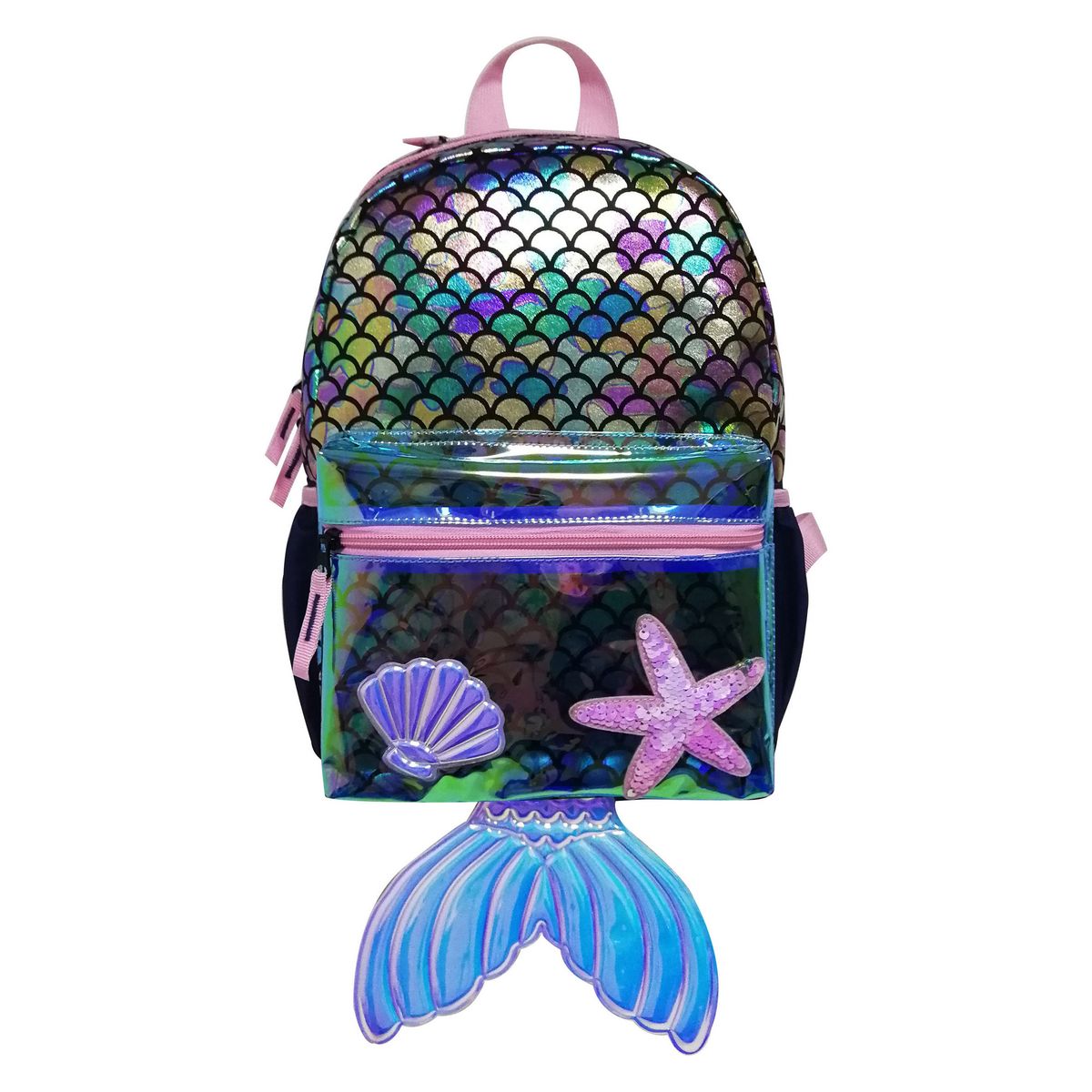Sac à goûter maternelle avec capuche polyester multicolore SIRÈNE