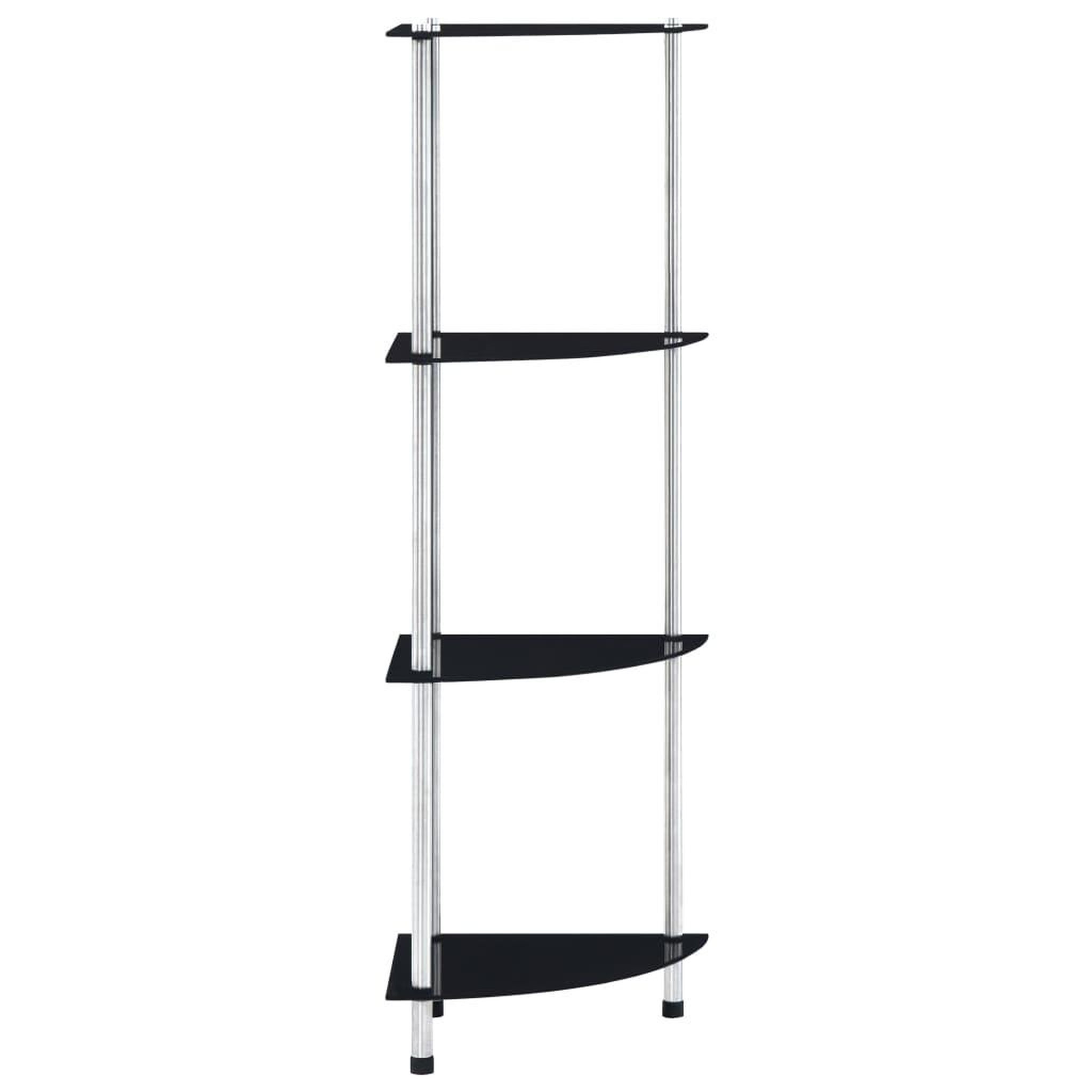 Voir la diapositive 3 : VIDAXL Etagere 4 niveaux Noir 30x30x100 cm Verre trempe