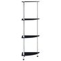 Voir la diapositive 3 : VIDAXL Etagere 4 niveaux Noir 30x30x100 cm Verre trempe