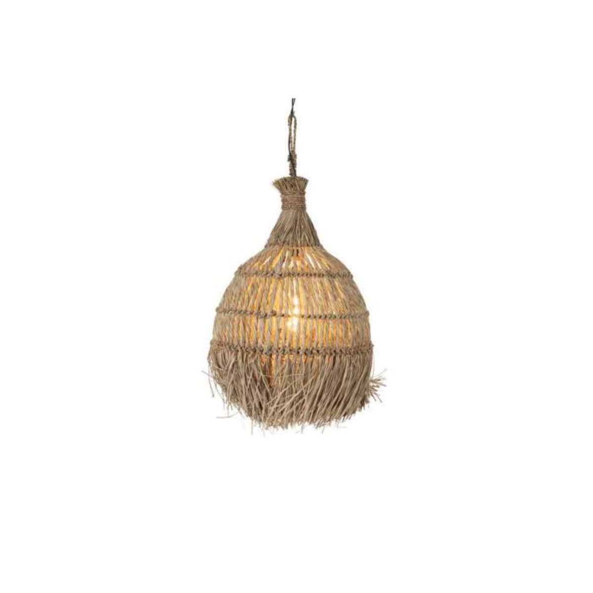 Paris Prix Lampe Suspension Design  Twist  75cm Naturel