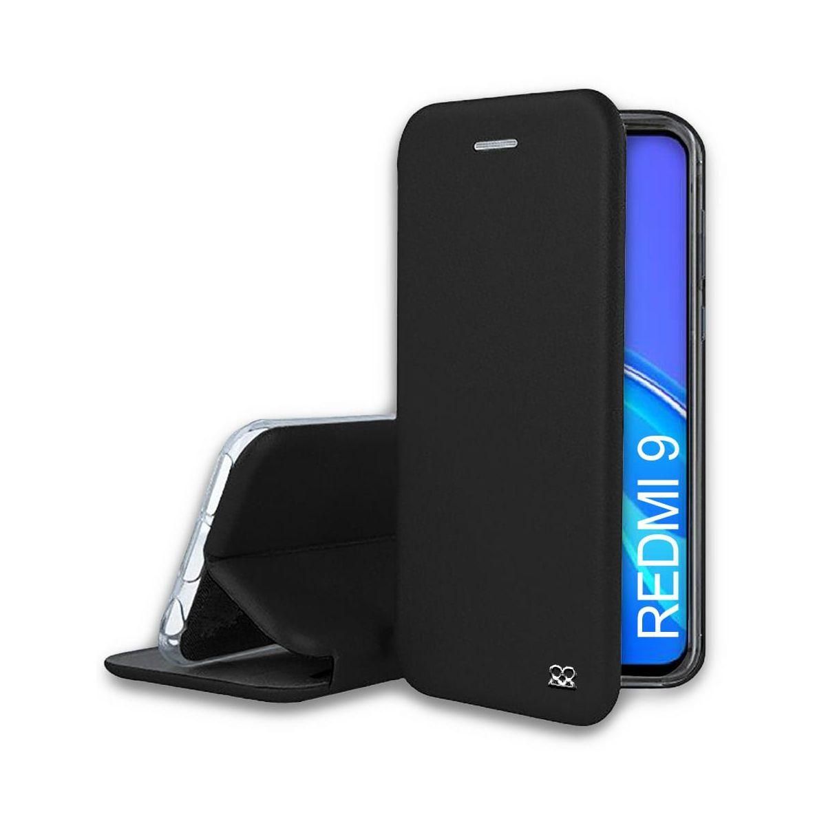 IBROZ Etui Xiaomi Redmi 9 Etui cuir noir