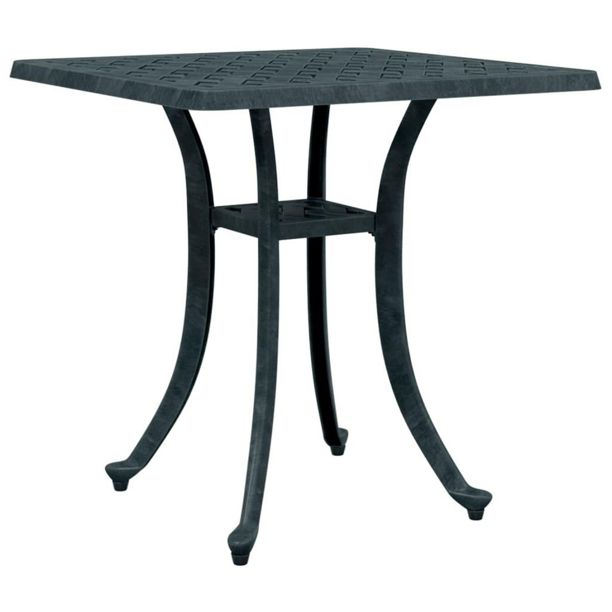 VIDAXL Table de jardin vert 53x53x53 cm aluminium coule