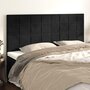 Voir la diapositive 1 : VIDAXL Tetes de lit 4 pcs Noir 100x5x78/88 cm Velours