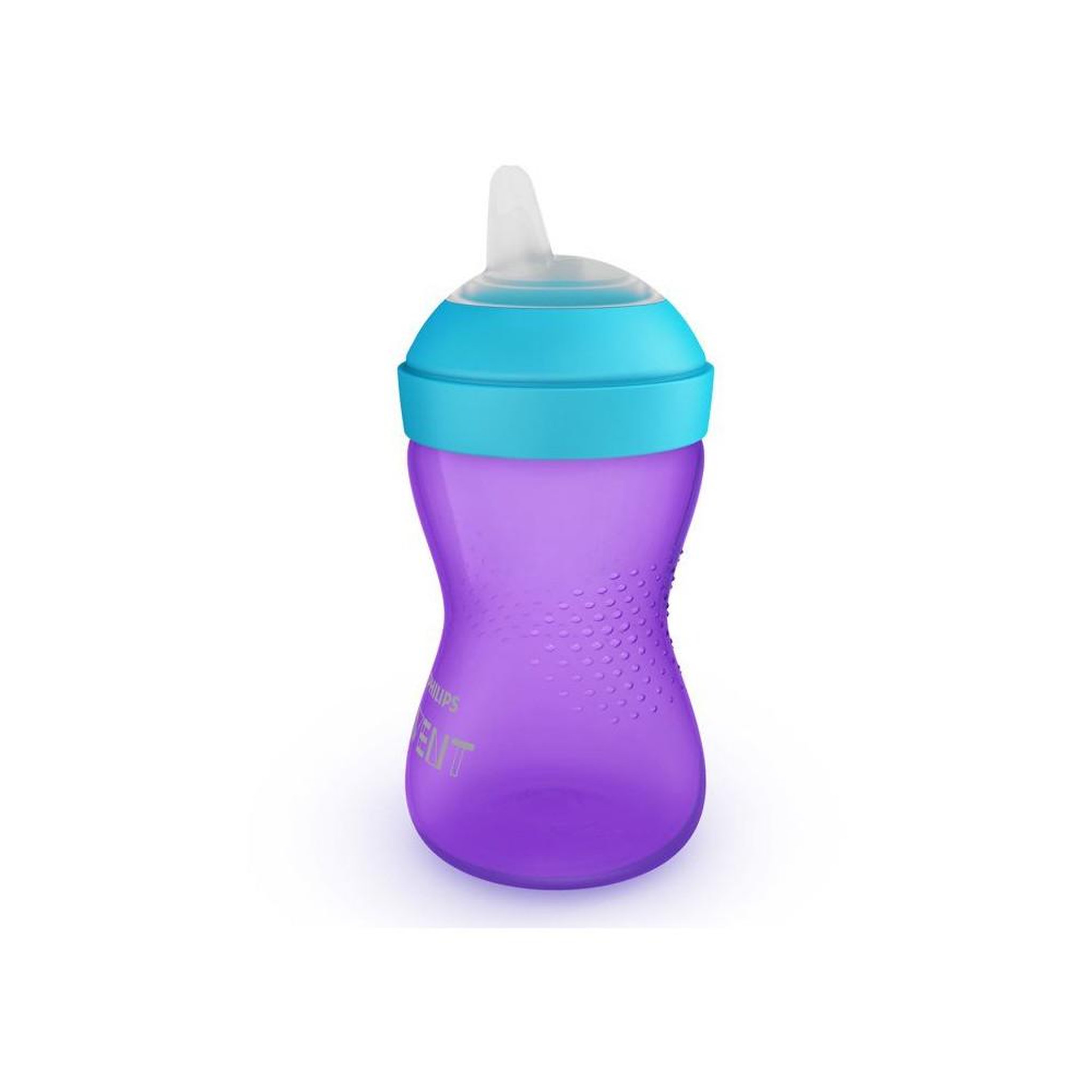 Voir la diapositive 3 : Philips Avent Bouteille de boisson philips avent my grippy scf802/02 300 ml bec souple anti-fuite violet/turquoise 9 mois+