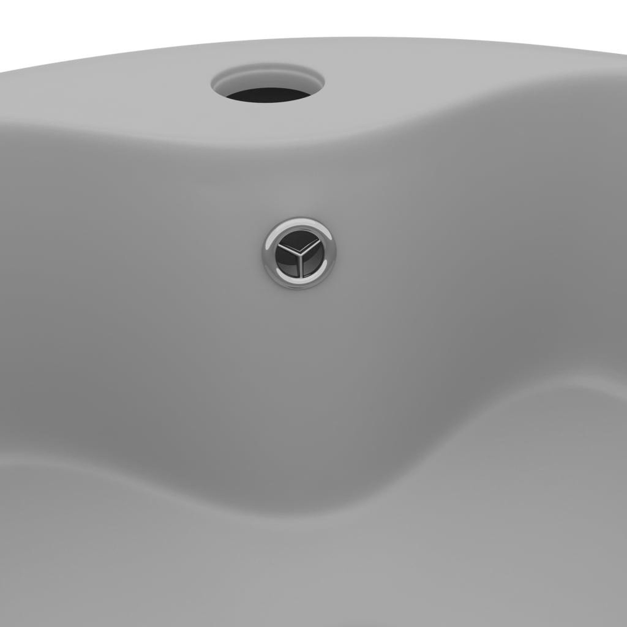 Voir la diapositive 5 : VIDAXL Lavabo de luxe avec trop-plein Gris clair mat 36x13cm Ceramique