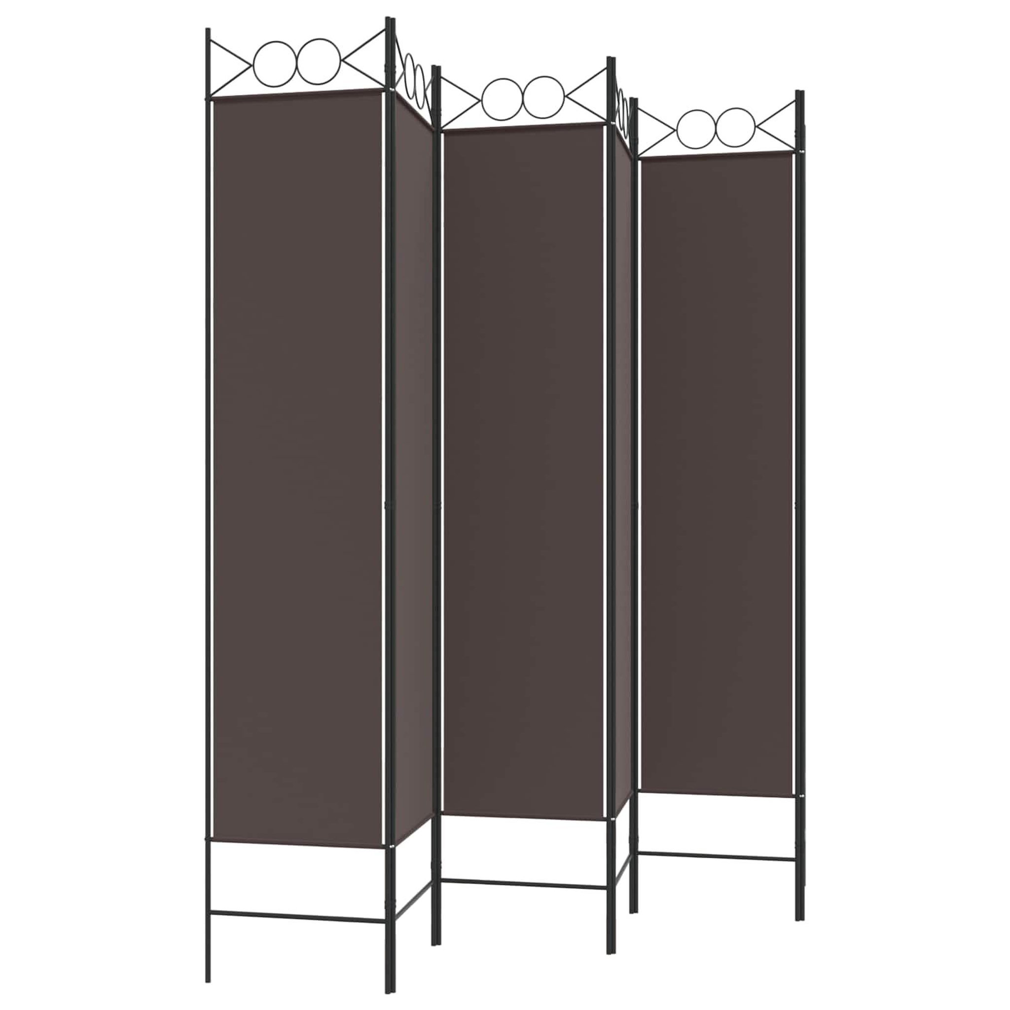 Voir la diapositive 4 : VIDAXL Cloison de separation 6 panneaux marron 240x200 cm tissu