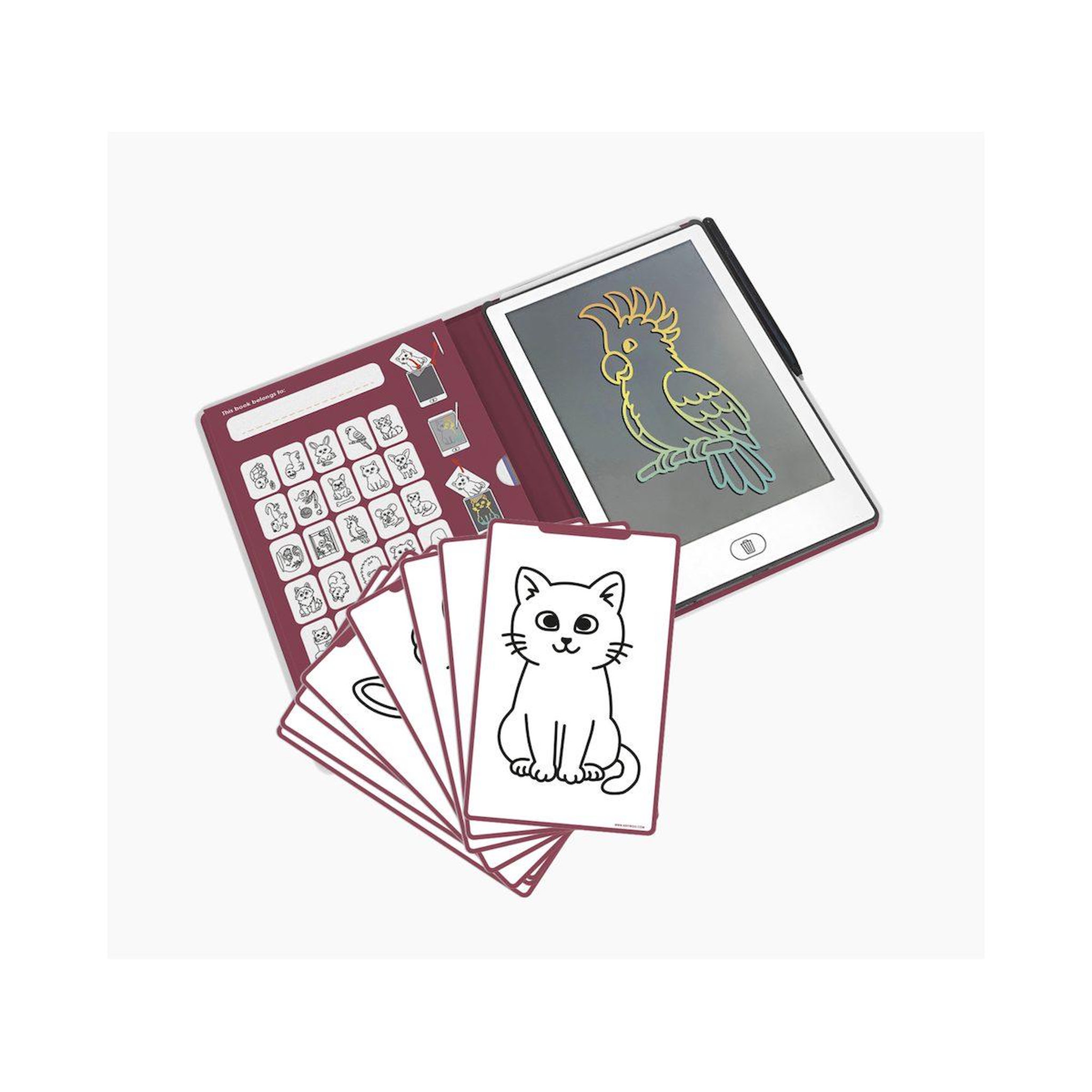 Voir la diapositive 2 : KIDYWOLF Tablette a dessin avec calque- Pets