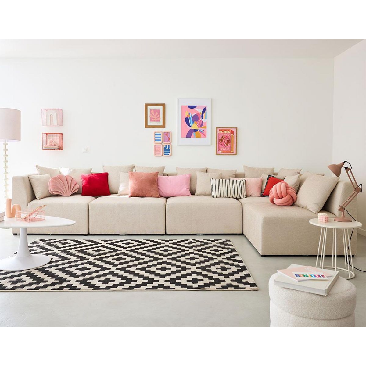 LISA DESIGN Amalfi - module d'assise sans accoudoirs - 1 place - en tissu