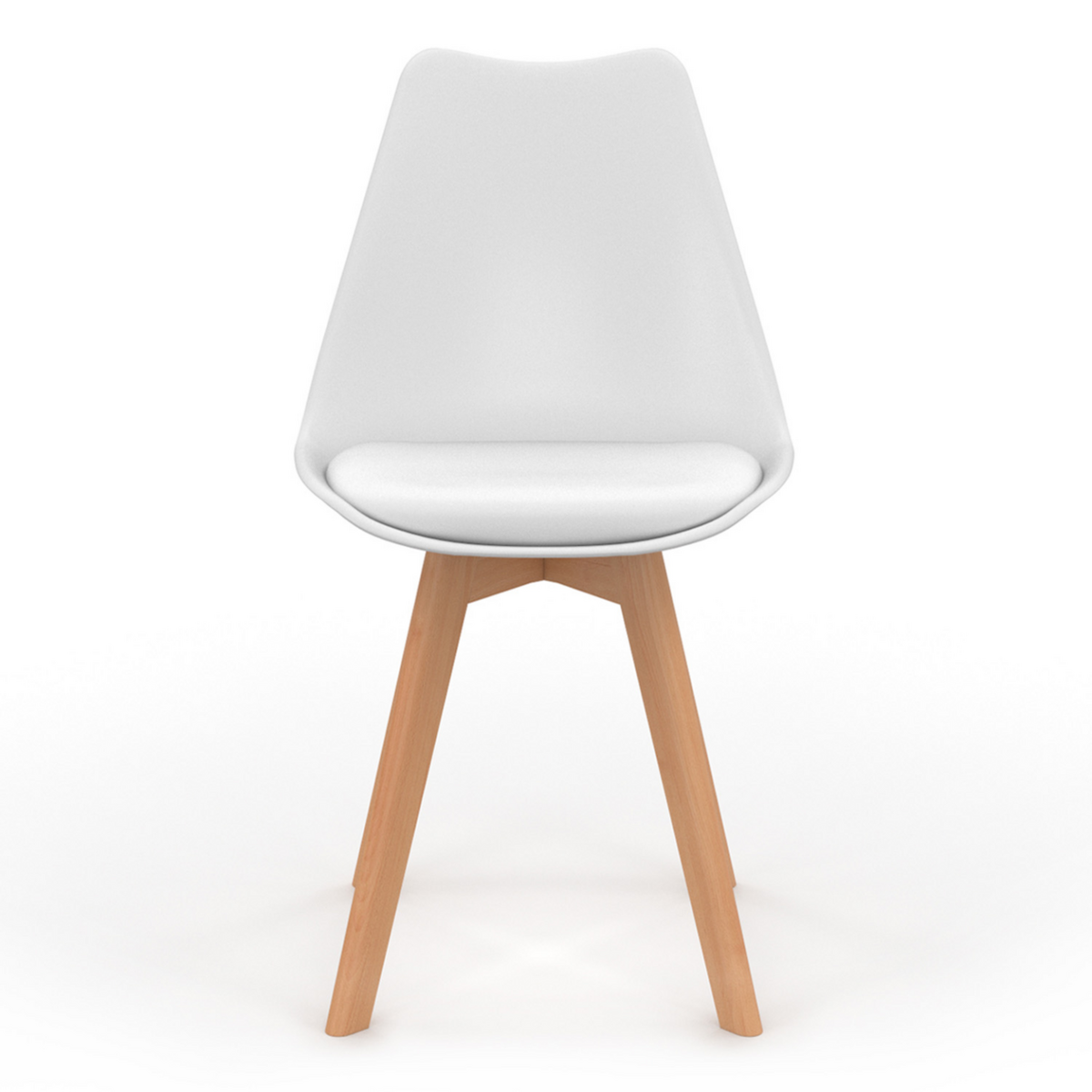 ID MARKET Lot de 6 chaises scandinaves SARA blanches pour salle à manger
