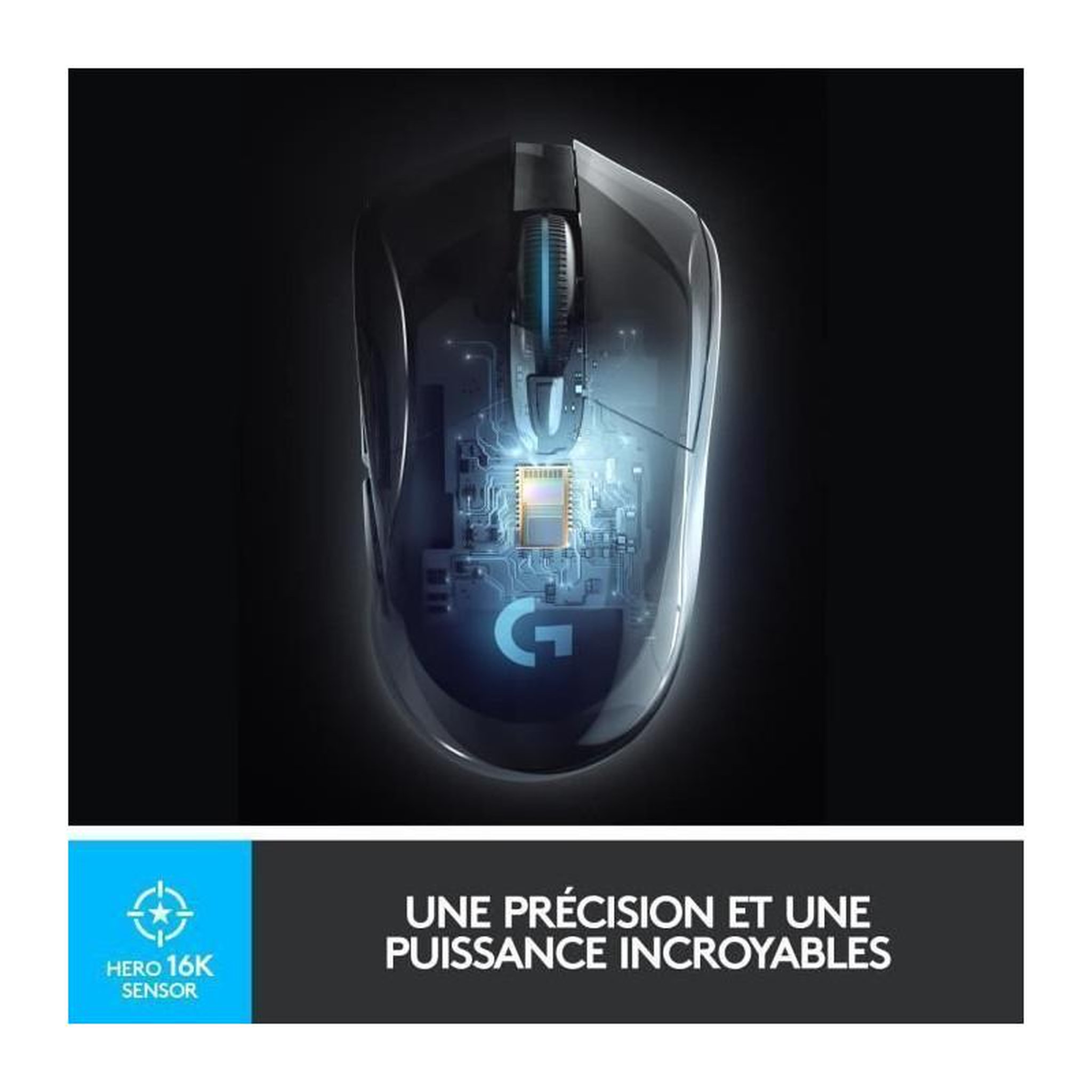 Voir la diapositive 4 : Logitech LOGITECH Souris Gaming sans fil G703 LIGHTSPEED Noir