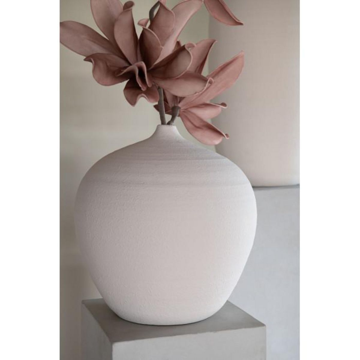 Paris Prix Vase Bouteille en Argile  Cassia  35cm Blanc
