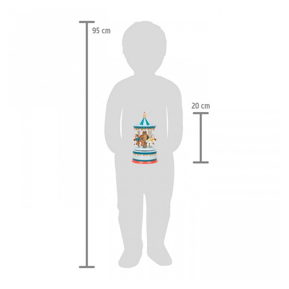 SMALLFOOT Boite a musique Carrousel à chevaux Cirque