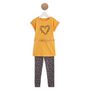 Voir la diapositive 1 : IN EXTENSO Ensemble t-shirt coeur + legging fille