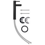 VIDAXL Mitigeur de salle de bain Noir 12x30 cm