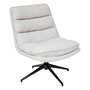 Voir la diapositive 1 : ATMOSPHERA Fauteuil pivotant en tissu et pieds métal HARPER