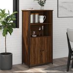 VIDAXL Buffet haut chene marron 62x36x121,5 cm bois d'ingenierie