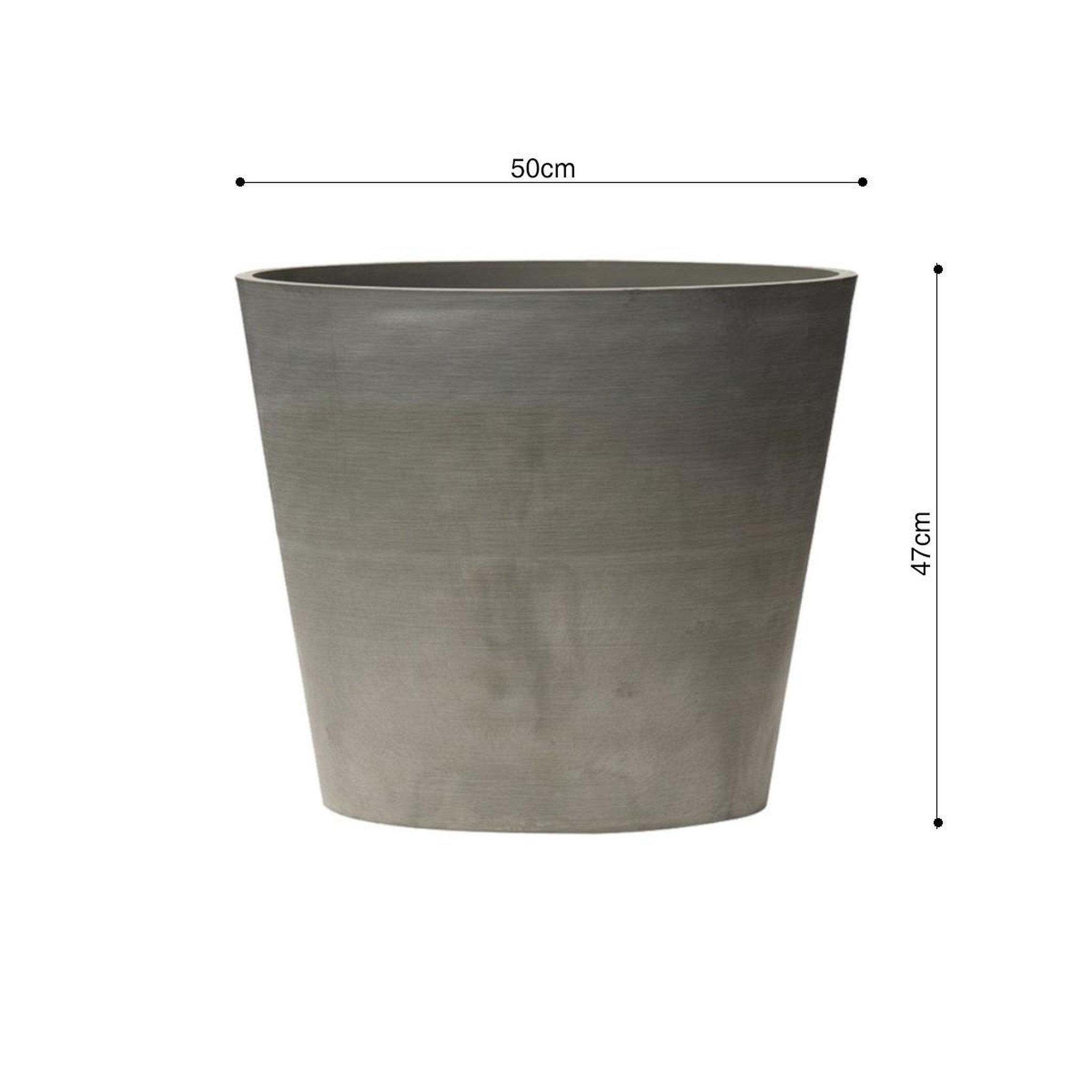 Voir la diapositive 5 : ART PLAST Pot de fleur gris 70l ø50cm h47cm - jardinière extérieure balcon terrasse jardin artplast
