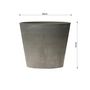 Voir la diapositive 5 : ART PLAST Pot de Fleur Gris 70L Ø50cm H47cm - Jardinière Extérieure Balcon Terrasse Jardin ARTPLAST